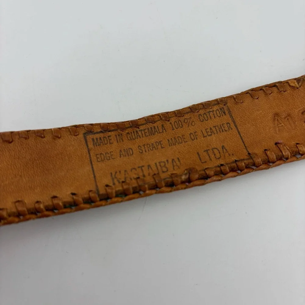 K'astajb'al Ltda. Woven Leather Belt 35